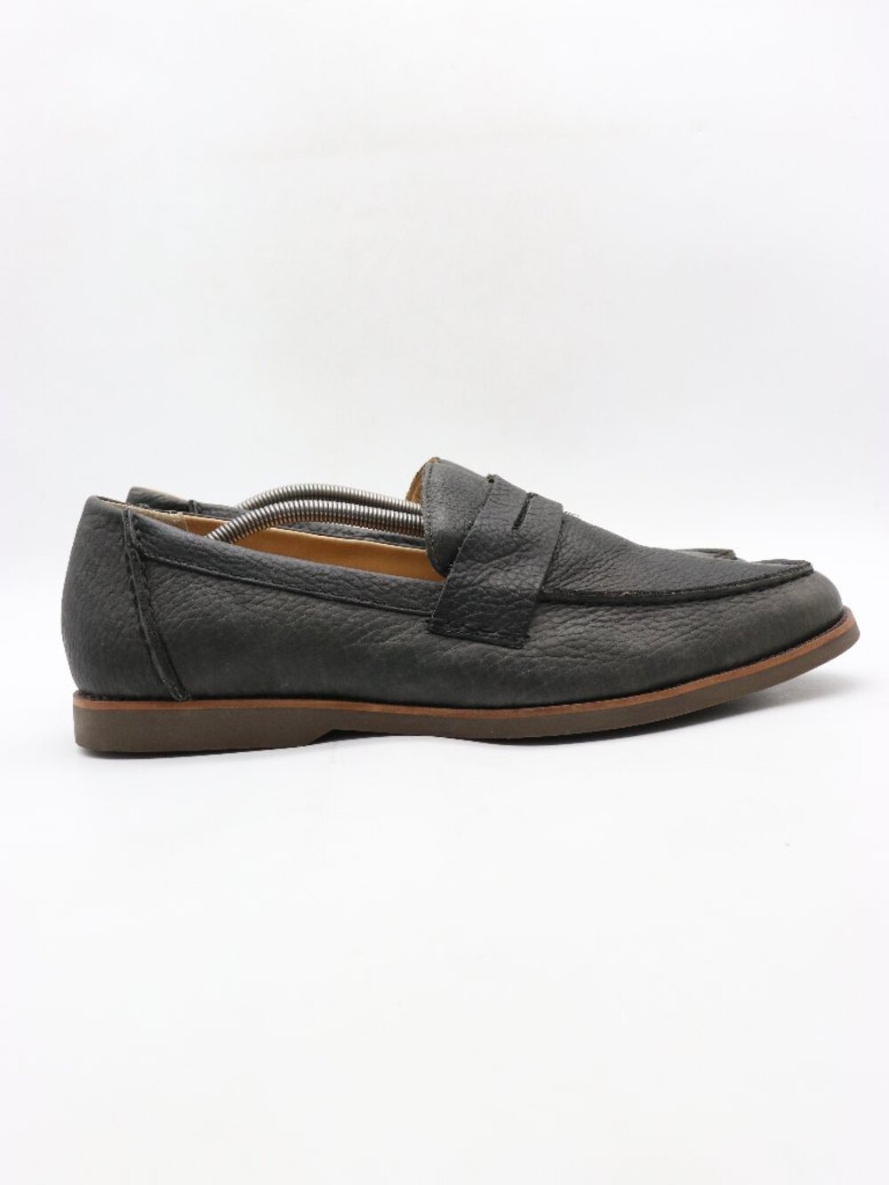 Sebago Norwich Penny Men's 13 M Dark Gray Black Leather Loafers Slip On Shoes